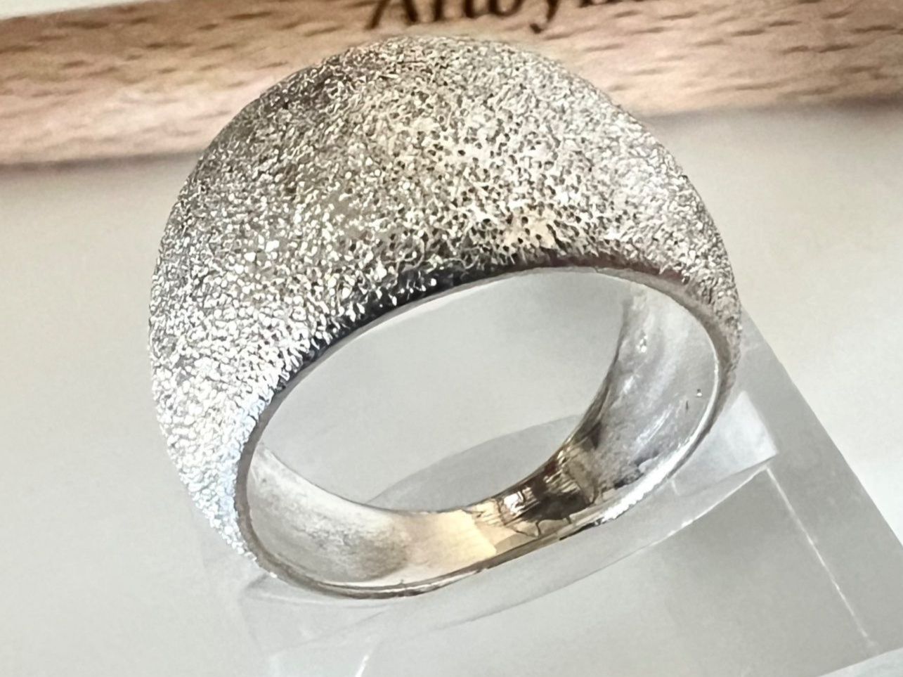 Anelli: Massiver 925 Silber Designer Ring Eisstruktur G54 – Usato da Ruswil venduto da artbyhand 1