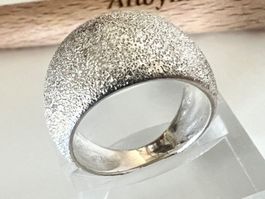 Nordischer Designer Ring Silber925  markante Eisstruktur G54