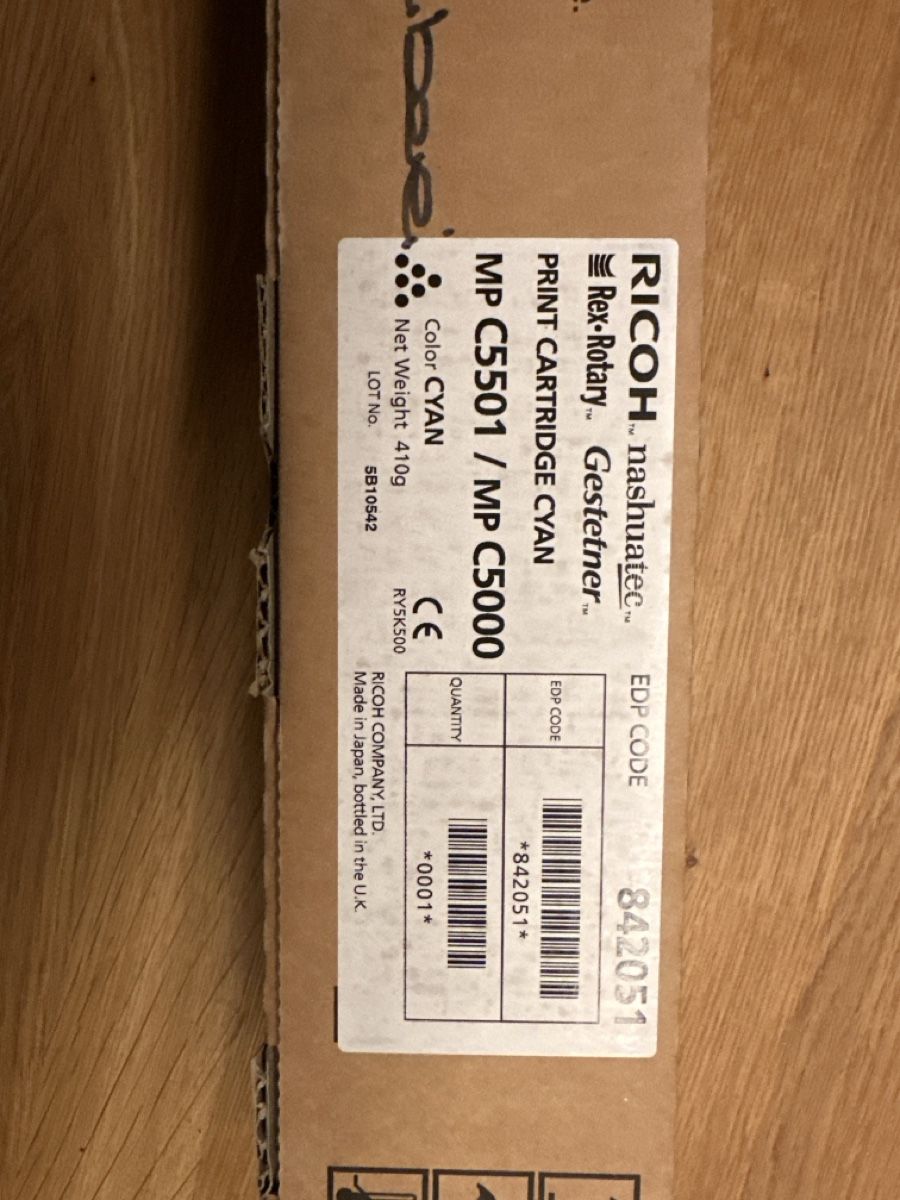 Ricoh Cartucce per stampanti & toner: Toner Cyan – Nuovo e nell'imballaggio originale da Oberwangen b. Bern venduto da Audiofisch