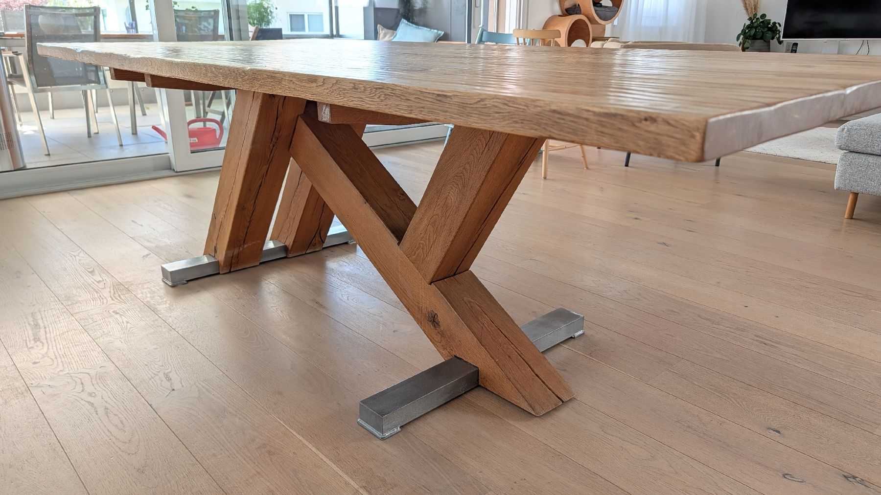 Tische: Massiv Eichenholz Tisch 220x100 – Gebraucht aus Hildisrieden von walter1975 3