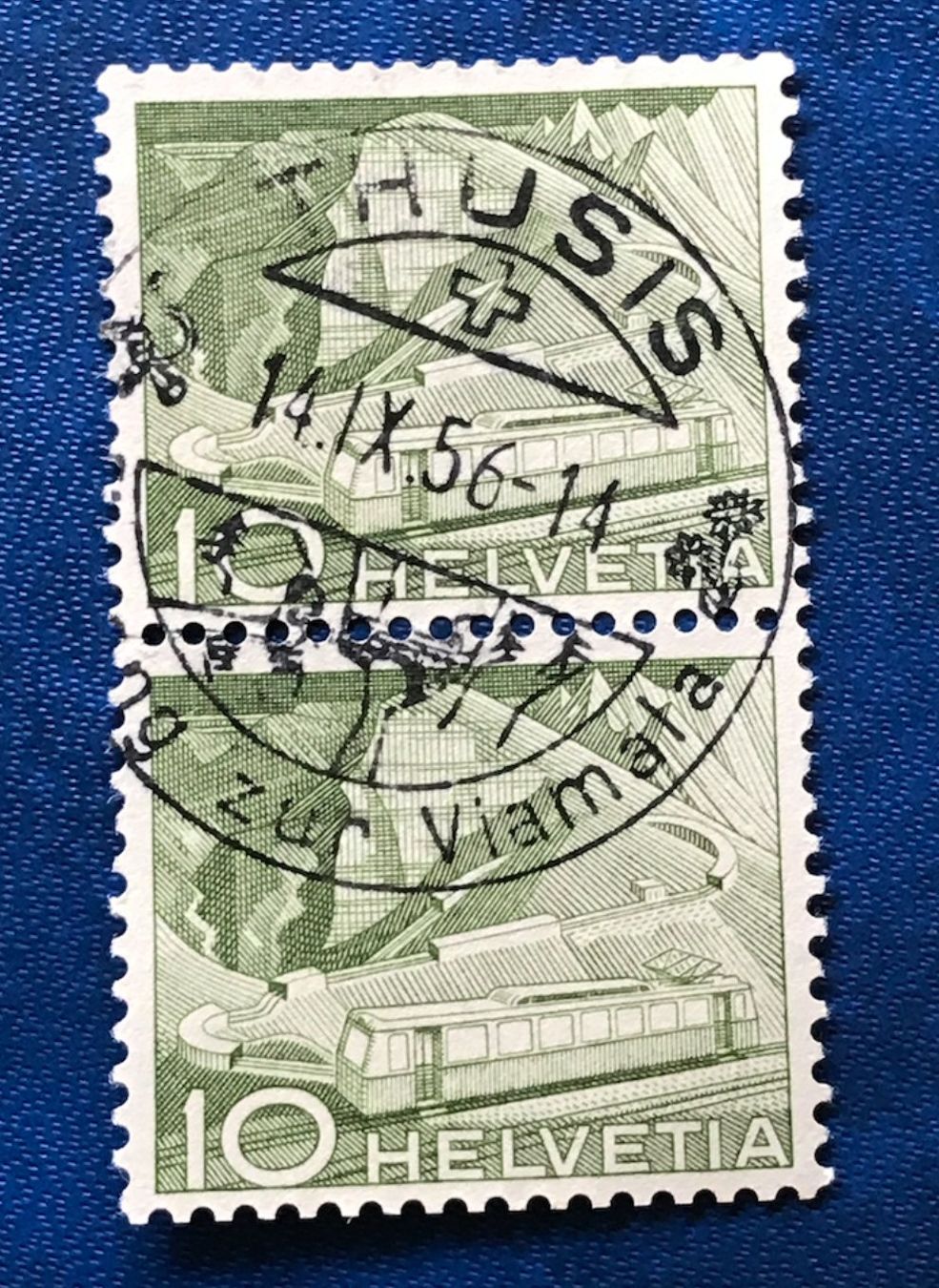 Tutti i francobolli: Nr.299 Technik und Landschaft GESTEMPELT Thusis – Usato da Aarau venduto da Billa007
