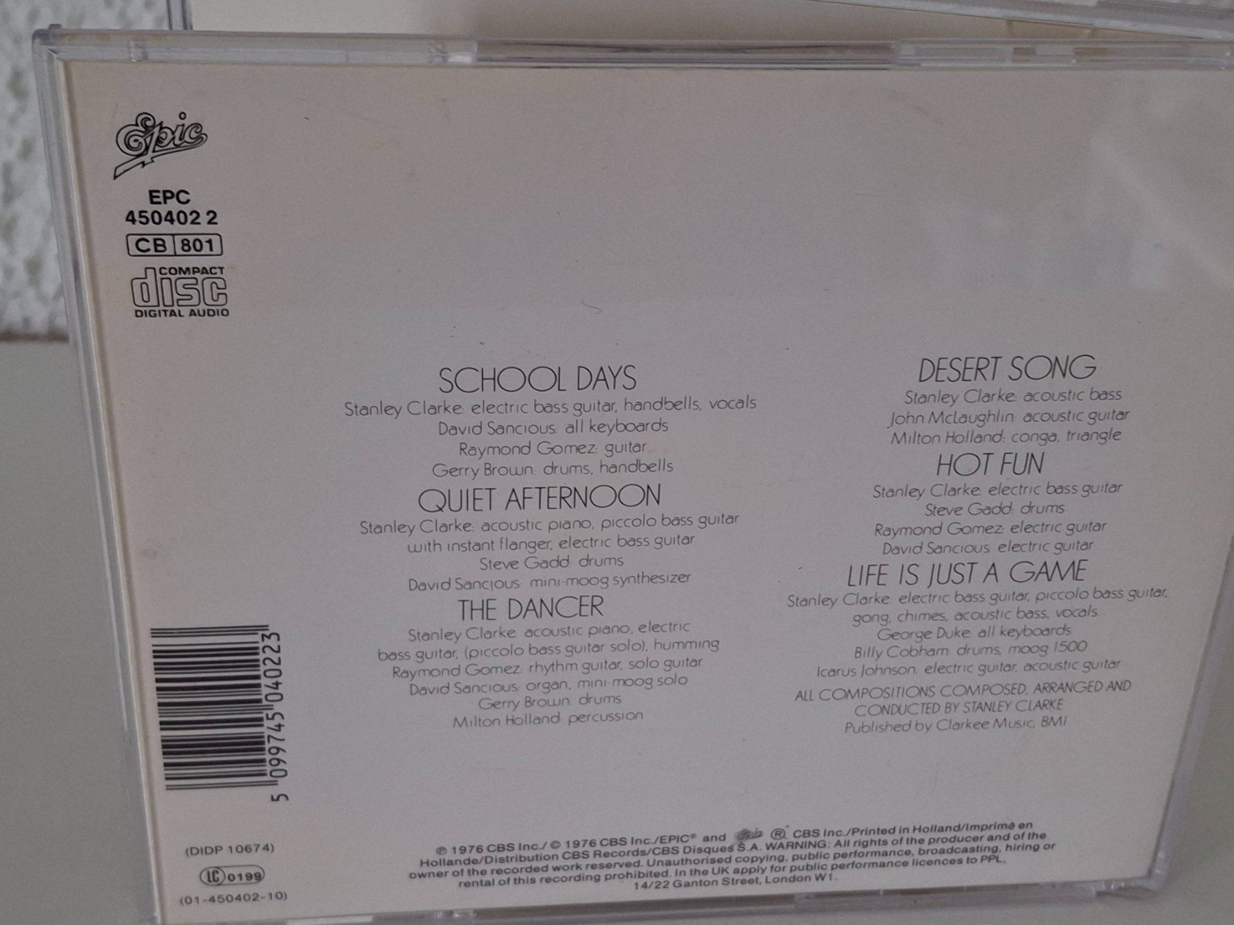 CD: CD Stanley Clarke - School Days – Usato da Aarberg venduto da Jackup1 1