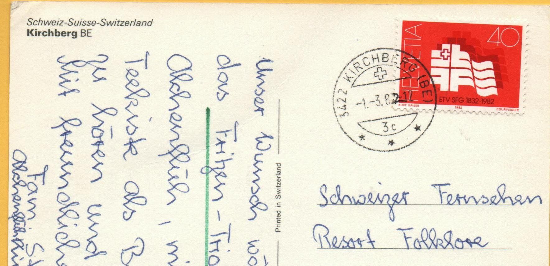 Ansichtskarten: KIRCHBERG BE – Gebraucht aus Jona von philajona 1