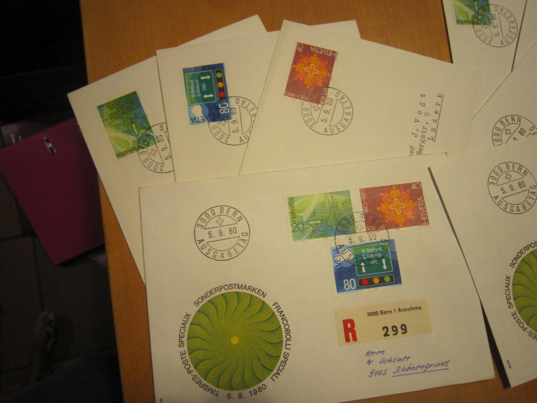 Tutti i francobolli: CH 1980 FDC Serie, 4er einzeln mit/o Adresse – Usato da Gordola venduto da Polentaefung 3