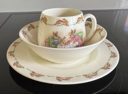 Royal Doulton Bunnykins Geschirr Set 3-tlg 1970er Jahre NW