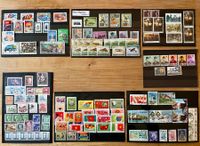 Lot Briefmarken aus 7 versch. Ländern auf 7 Steckkarten