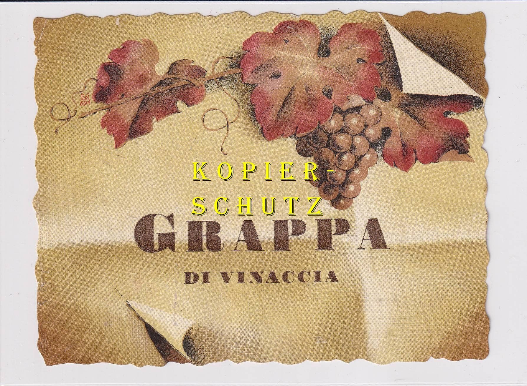 Papier: Etikette - Grappa di vinaccia /bd – D'occasion à Hombrechtikon par Rudolf07