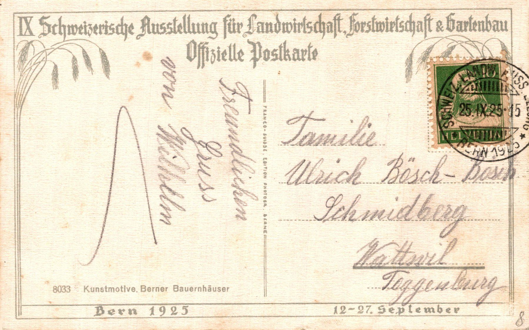 Cartoline postali: Daheim im Emmental. Bauernhaus – Usato da Bronschhofen venduto da Astore 1