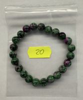 Rubin Zoisit Kugel Armband Naturstein