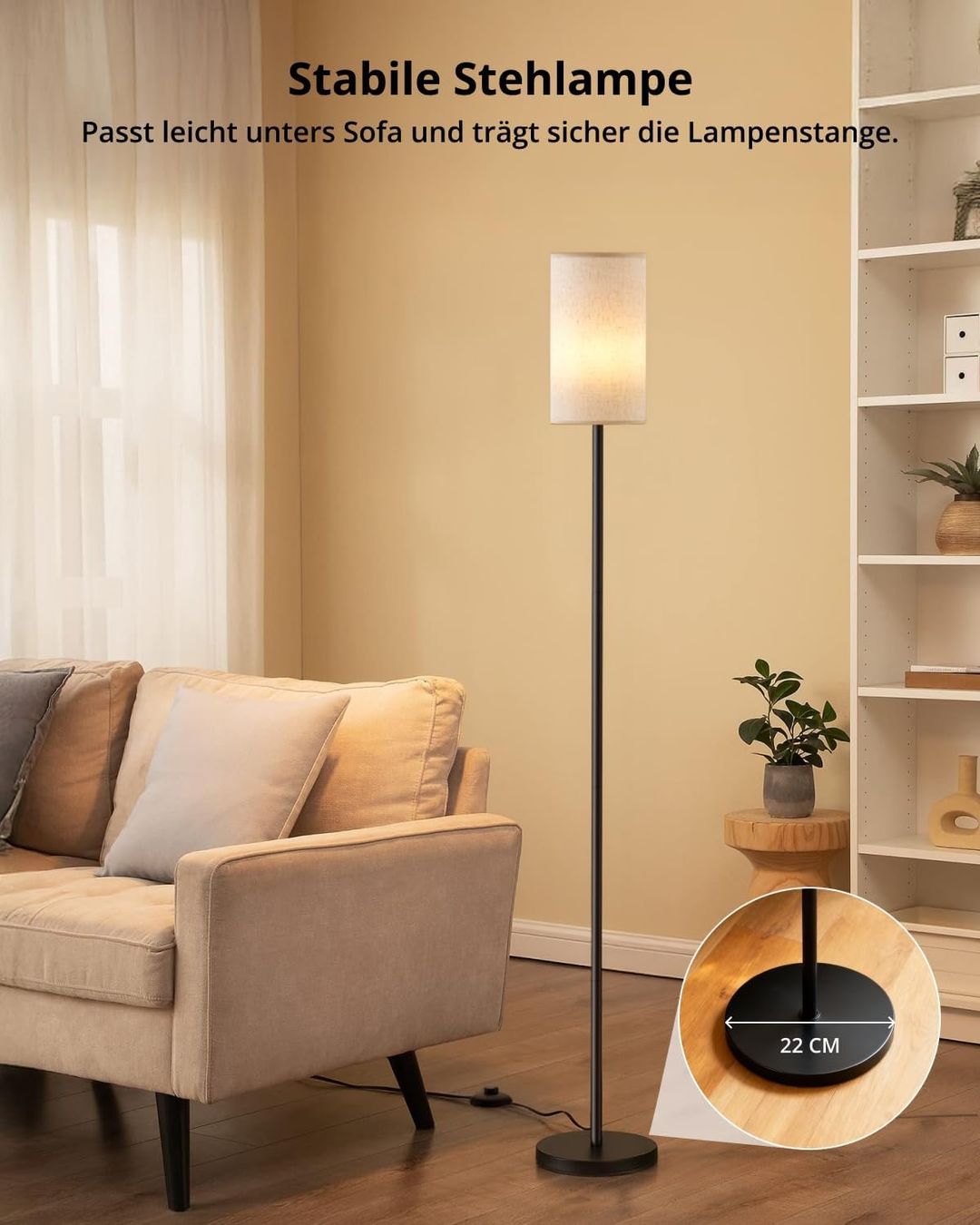 Lampade: Gemütliche Stehlampe LED Farben Warm Weiss Schlankws Design – Nuovo e nell'imballaggio originale da Hundwil venduto da Equiply 6
