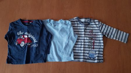 3 Langarmshirts, Grösse 80
