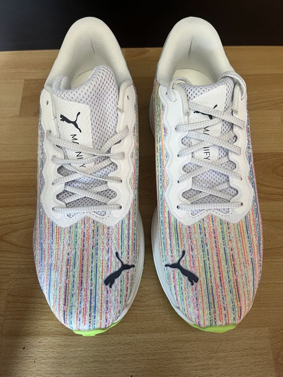 Puma Laufschuhe Gr. 42 Nitro Laufschuh Turnschuhe weiss bunt | Kaufen auf Ricardo