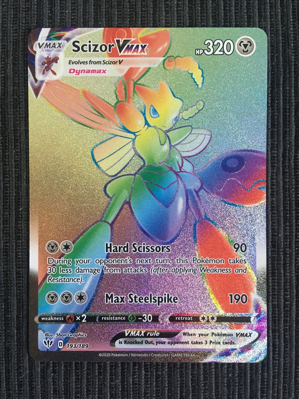 Pokémon Sammelbilder & Trading cards: Pokemon Scizor Vmax Rainbow Darkness Ablaze EN – Neu (gemäss Beschreibung) aus Wabern von Collectfun
