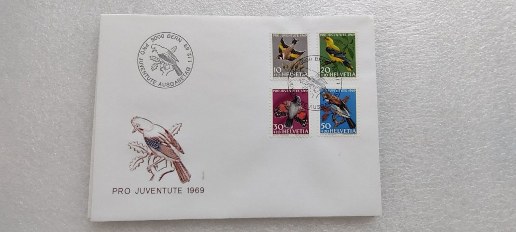 Alle Briefmarken: 5x4 Stück Schweizer Briefmarken Pro Juventute 1969 – Gebraucht aus Zürich von sendbad 3