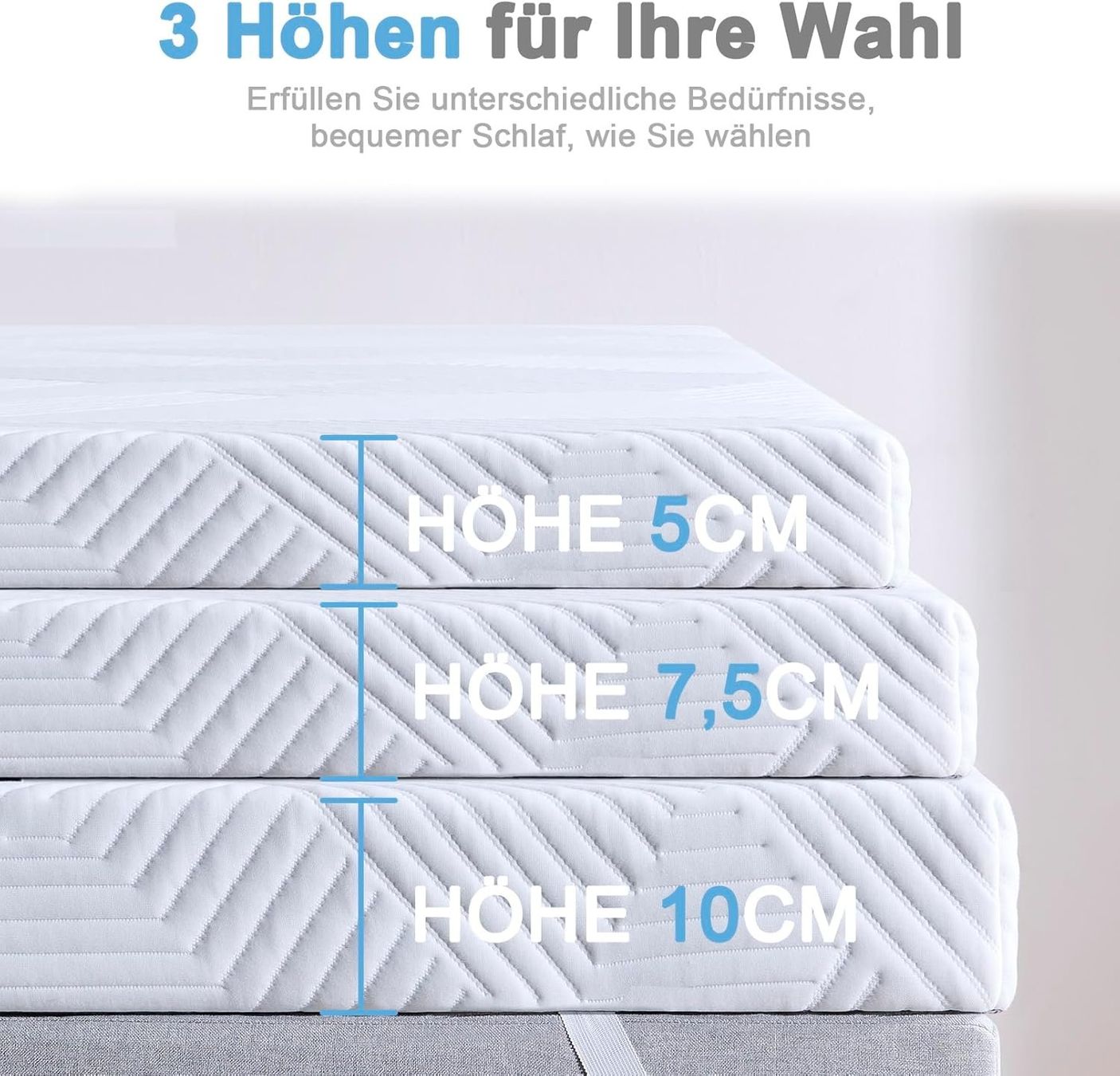 Matelas: Matratzentopper 180x200 cm Gel Komfortschaum 7,5 cm – Neuf avec emballage d'origine à Neuhausen am Rheinfall par HugoVerkauft 6