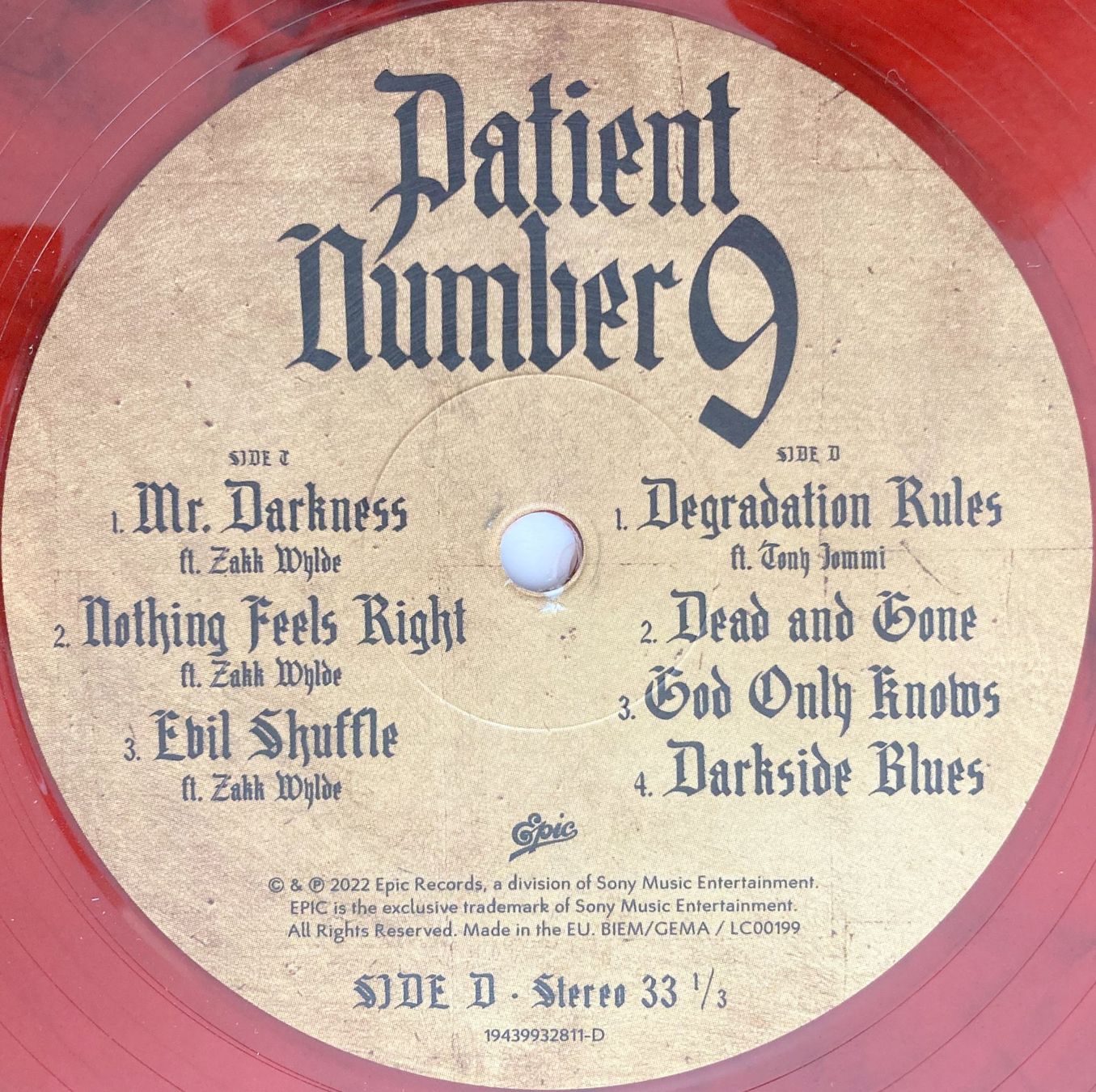 Vinyles: BLACK SABBATH / OZZY OSBOURNE - PATIENT NUMBER 9 – D'occasion à Bottens par hotter-than-hell 7
