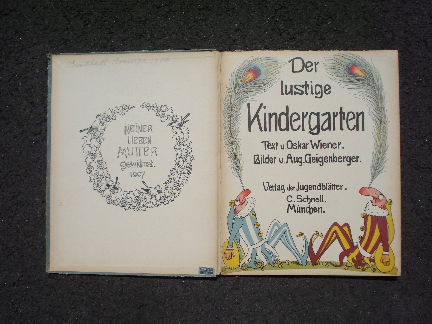 Bücher: Kinderbuch "Der Lustige Kindergarten" von 1907 – Gebraucht aus Basel von art.basel 1