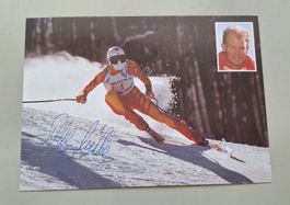 LG/ Autogrammkarte Peter Müller Skirennläufer Werbung SBV