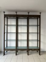 Handgefertigtes Regal aus Eisen und Glas mit integrierter 💡