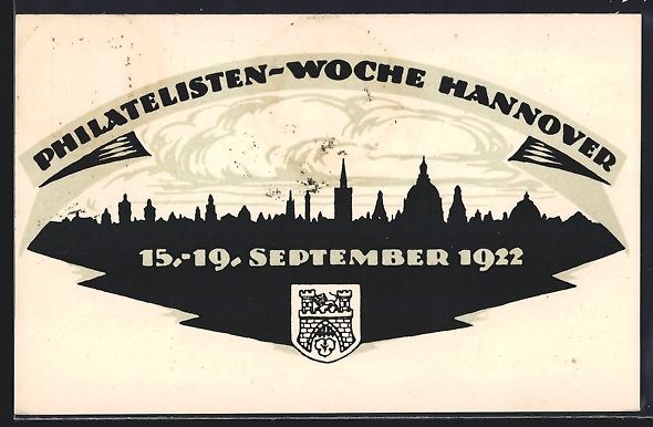 Cancelleria postale: Hannover, Philatelisten-Woche 1922, Stad – Usato da Berlin venduto da bartko-reher