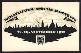 Hannover, Philatelisten-Woche 1922, Stad
