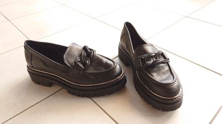 Walder, Leder Loafers, schwarz Gr. 39