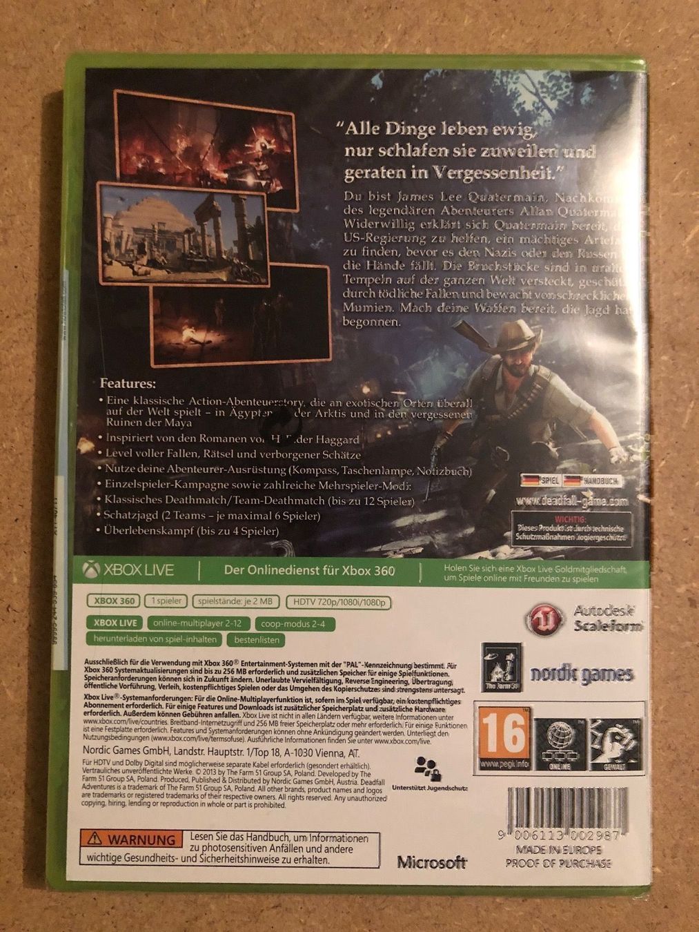 Giochi: Deadfall Adventures Xbox 360 Neu – Usato da Kestenholz venduto da Mad18 1