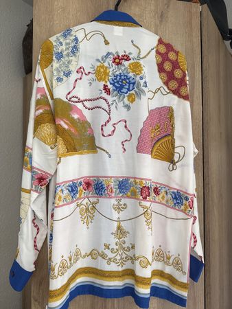 Vintage Seiden-Look Bluse ANTONELLE Paris – Gr. 3 (Oversize)