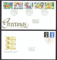 England 4 FDCs 1988/1989