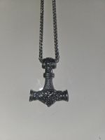 collier marteau de thor double face