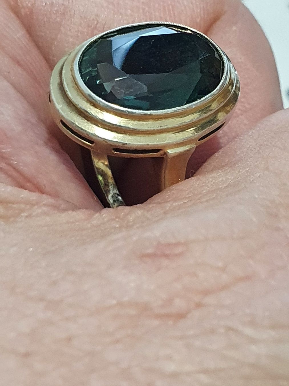 Anelli: Art-Déco Schätzchen - Designer Turmalin Ring in 800er Silber – Usato da Wohlen AG venduto da palmsprings 2