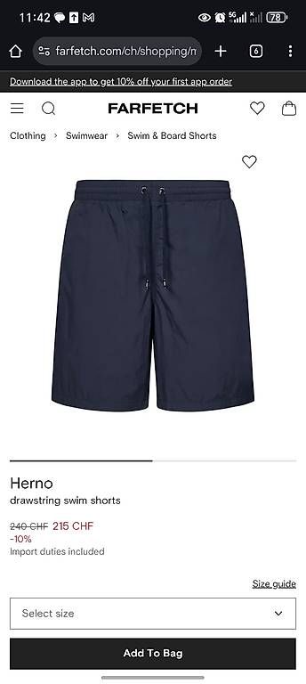 Costumi da bagno: Herno drawstring swim shorts size 46 – Usato da Luzern venduto da rao_bpv8 1