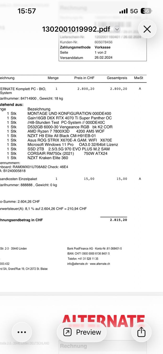 PC: Gaming PC – Usato da Uster venduto da lou_pv6r 1
