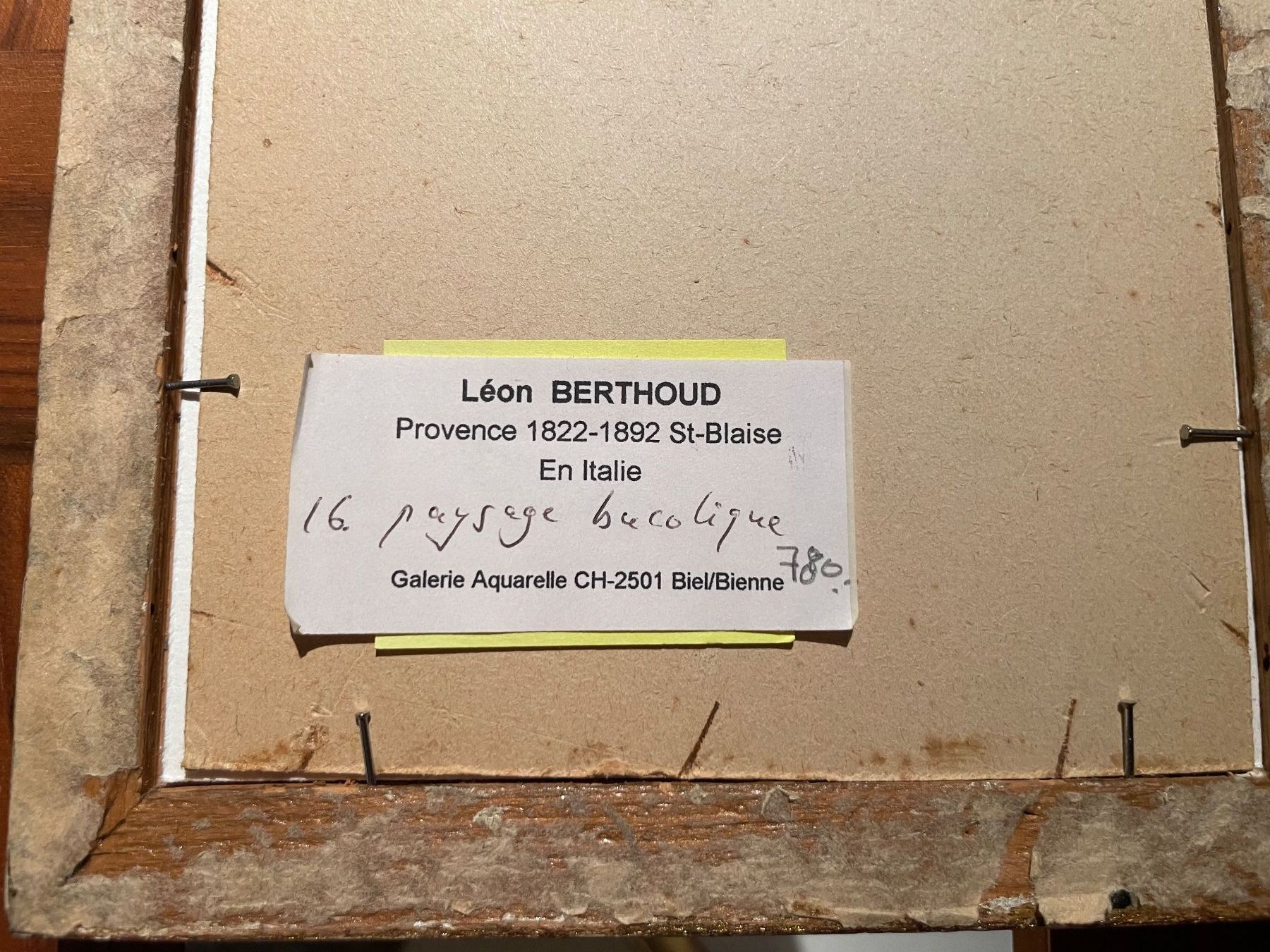 Gemälde: Léon Berthoud Aquarelle bucolique – Gebraucht aus Biel/Bienne von Galaq 4