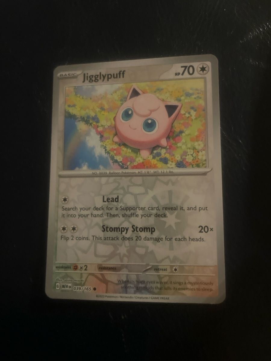 Pokémon Carte collezionabili: Jigglypuff 039/165 Pokemon 151 Reverse Holo – Usato da Bazenheid venduto da Toulouse12