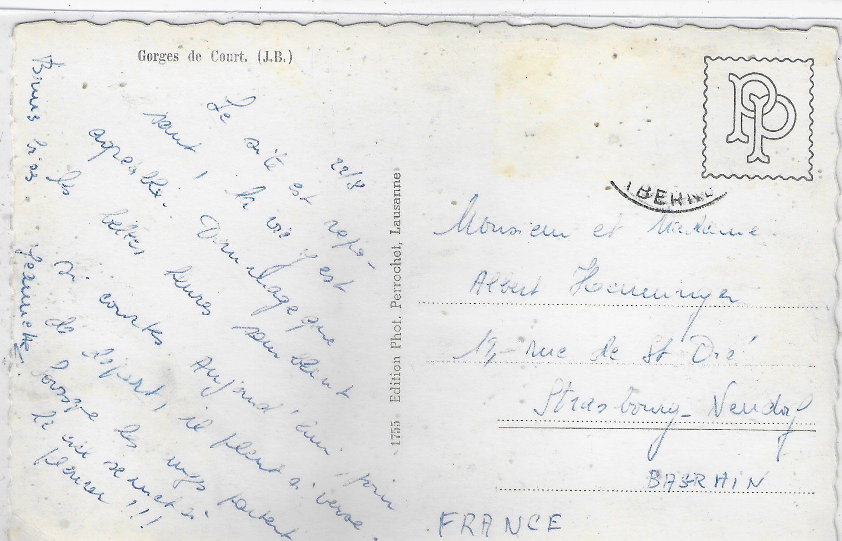 Cartoline postali: Gorges de Court - animee – Usato da Ettingen venduto da Kartenplanet 1