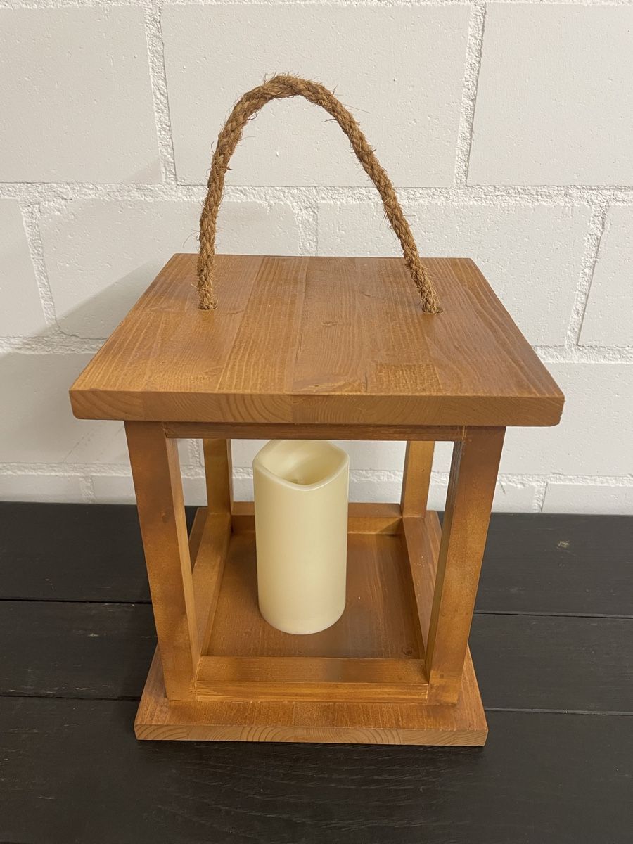 Lanterne: Holzlaterne mit LED Kerze DIY – Nuovo (secondo la descrizione) da Kottwil venduto da Mario_19 2