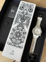 Montre Hoot  Blanc & Index Blancs, Cadran Swarovski (Neuve)