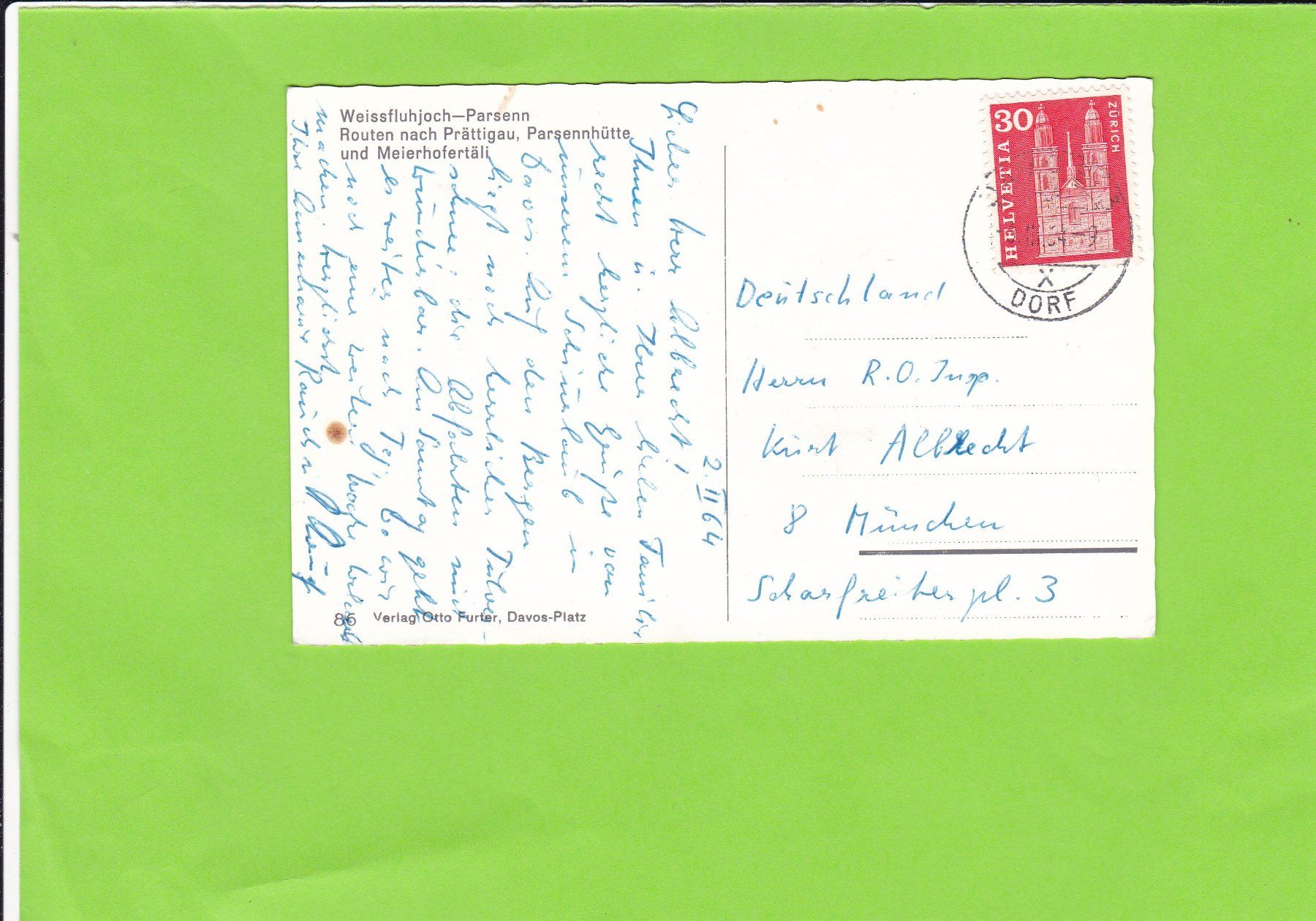 Cartes postales: Weissfluhjoch-Parsenn – D'occasion à St. Peterzell par neckertal 1