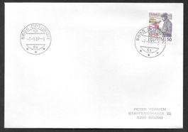 FDC W66 Unwetter in der Schweiz ET Dottikon 7.9.1987