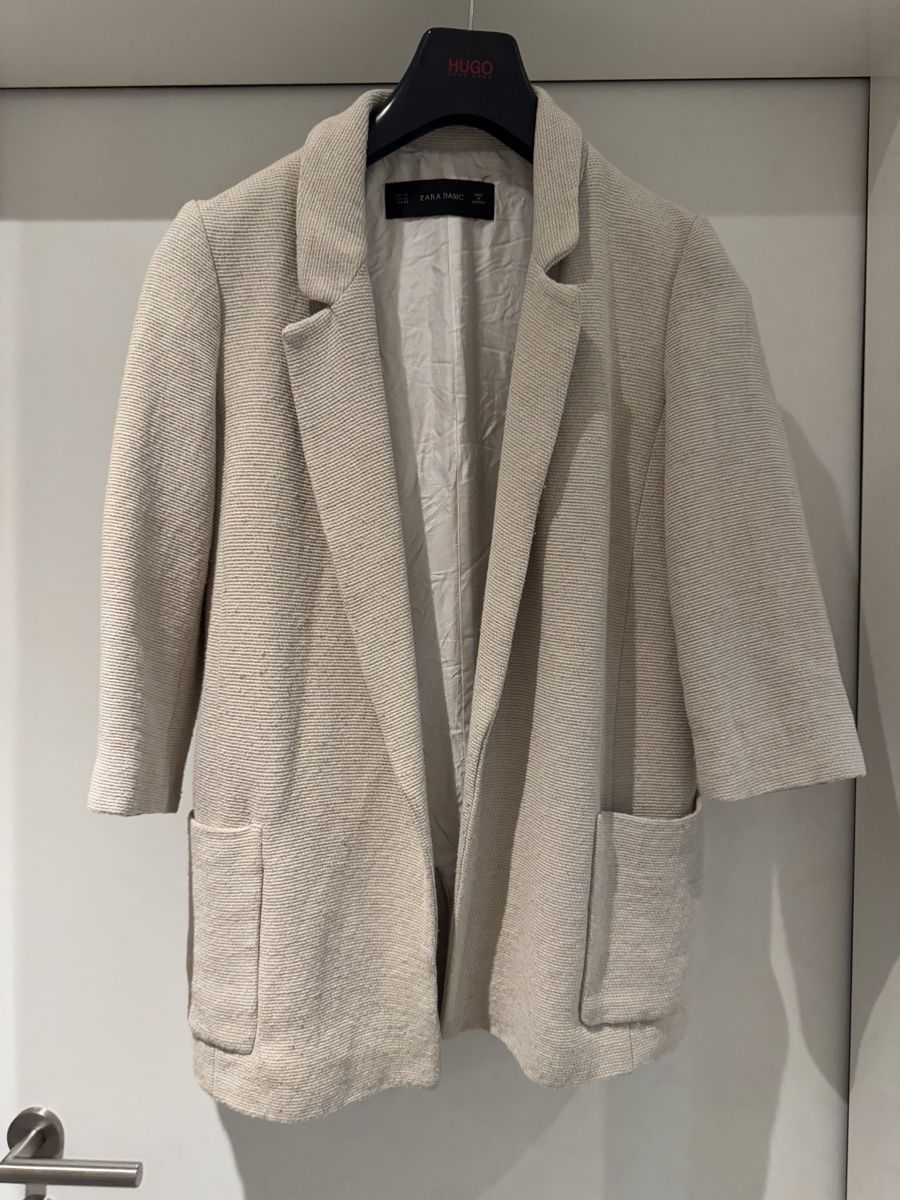 Zara Giacche: Zara Basic Blazer Gr. XS Beige 3/4 Ärmel – Usato da Galgenen venduto da syl_7y9c