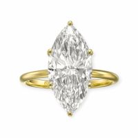 Exklusiver 14K Gelbgold-Ring mit 5.01ct Marquise Diamant