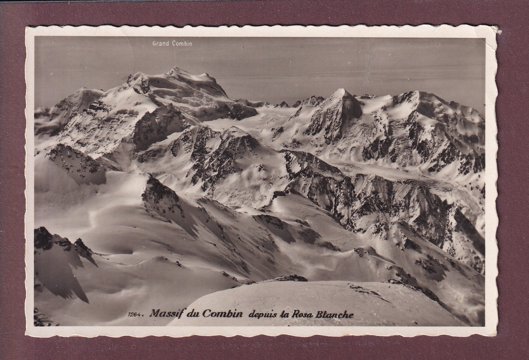 Cartes postales: Massif du COMBIN depuis la Rosa Blanche – D'occasion à Pully par nicecards