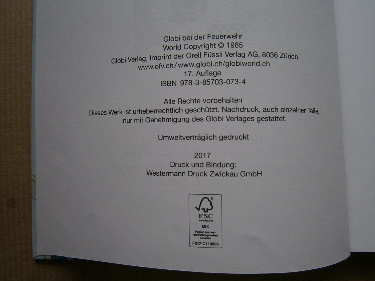 Comics: Comic Buch Globi bei der Feuerwehr – Gebraucht aus Pratteln von 66werni 1