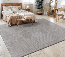 Einzelstück zum Sonderpreis! Riesig 240x340 Teppich 3D Grau