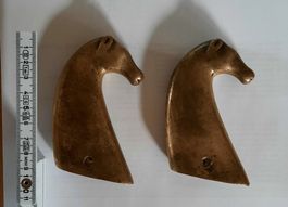 Pferd Messing Kutsche Reiten Figur Deko