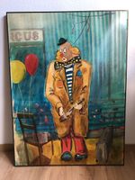 Clown Bild Gemälde Vintage Zirkus Nostalgie