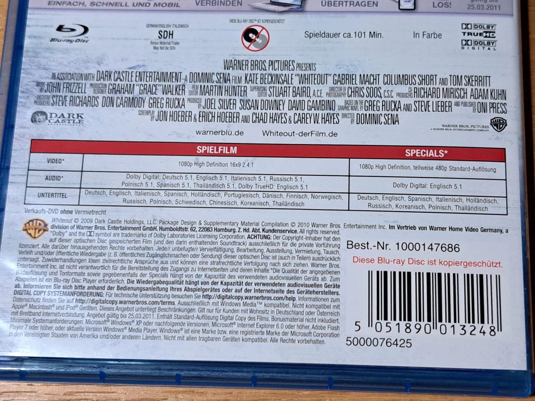 Tutti i DVDs: Blu-ray Whiteout mit Kate Beckinsale – Nuovo (secondo la descrizione) da Unterseen venduto da Kanica 3