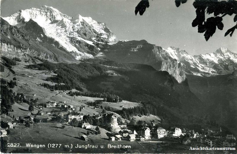 Cartoline postali: Wengen - Fotokarte + 1957 – Usato da Emmenbrücke venduto da teestube