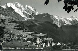 Wengen - Fotokarte + 1957